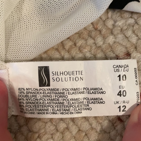 Silhouette Solutions swim top / tankini size 10 - Picture 5 of 5